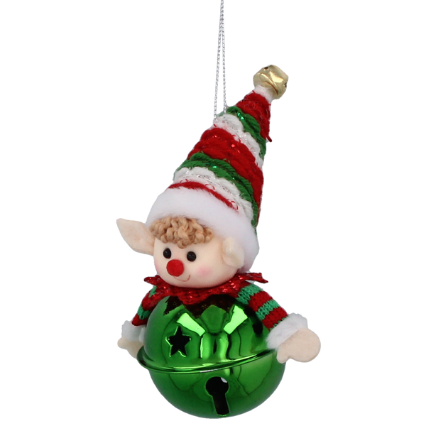 CHRISTMAS DECORATION - BELL ELF MIX DESIGNS 5 x 12 CM