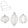 GLASS ORNAMENT - TRANSLUCENT DECORATED MIXED PATTERNS