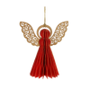 CHRISTMAS ORNAMENT PAPER - ANGEL RED 12 CM