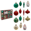 24 CHRISTMAS ORNAMENTS - MIX