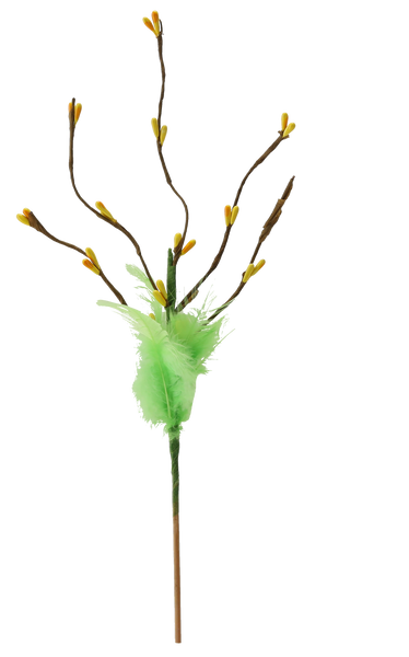 VEĽKONOČNÁ OZDOBA NA ŠTÍPE - ODKVET 32 CM MIX 2 FARIEB *9588