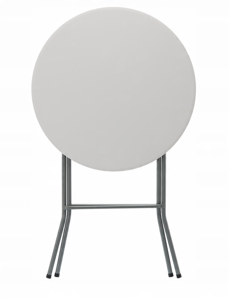 FOLDING CAMPING TABLE DIA80 X H110 CM ROUND WHITE