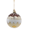 SET OF 8 CHRISTMAS BAUBLES GOLD 6 CM
