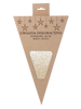 GWIAZDA DEKORACYJNA PAPIEROWA 60 CM BIAŁO - ZŁOTA opak=12szt *2174