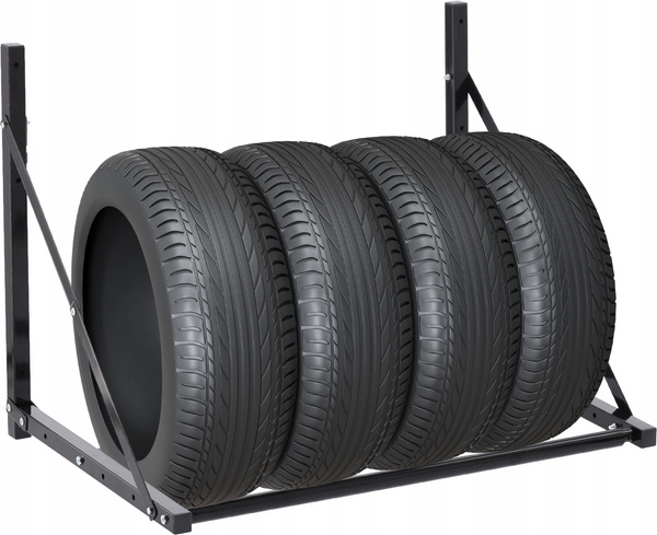 WISZĄCY REGAŁ NA OPONY UDŹWIG DO 100 KG 56 x 50 x 80-120 CM *5196