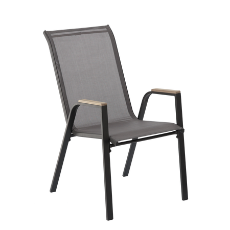 OCELOVÁ ZÁHRADNÁ STOLIČKA KD POLYWOOD 72,5 x 54 x 92,5 CM ŠEDÁ *9521
