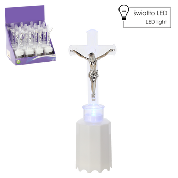 INSERT LED CRUCE CU BATERII BLEU*6357