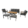 6 PCS ALU TEAK SOFA SET