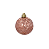 SET OF 6 BAUBLES 6 CM OLIVE/COPPER/GRAPHITE MIX DESIGNS