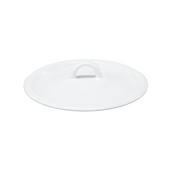 POKRYWA EMALIOWANA BIAŁA /KREM 16 CM *7497