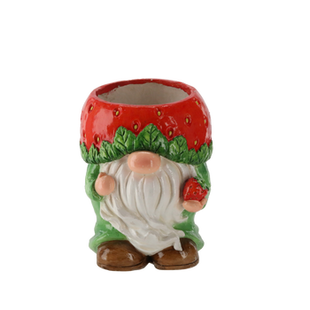 GARDEN FLOWER POT – GNOME WITH STRAWBERRY 25,2 X 24,3 X 31 CM