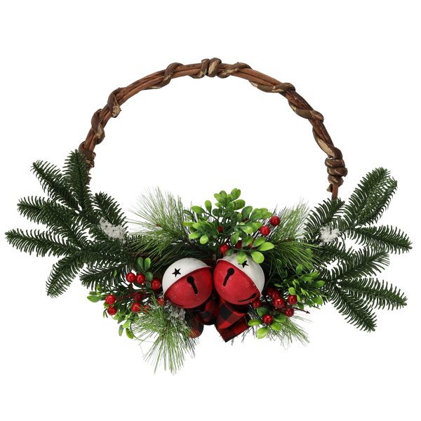 VÁNOČNÍ OZDOBY. VĚNEC 41 x 8 x 31 CM *4558