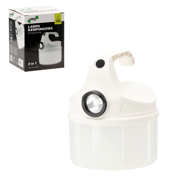 KEMPINGOVÁ LAMPA 2 v 1 LED 11,4 x 11,4 x 15,2 CM *7671