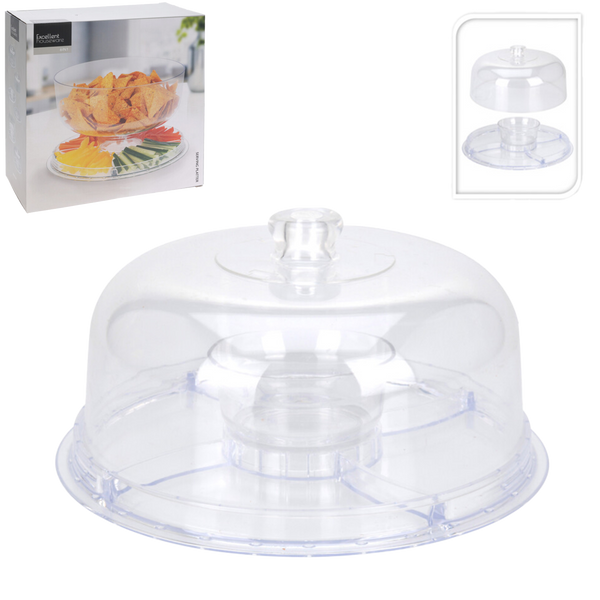 PLATTER FOR SERVING WITH DOME*0348