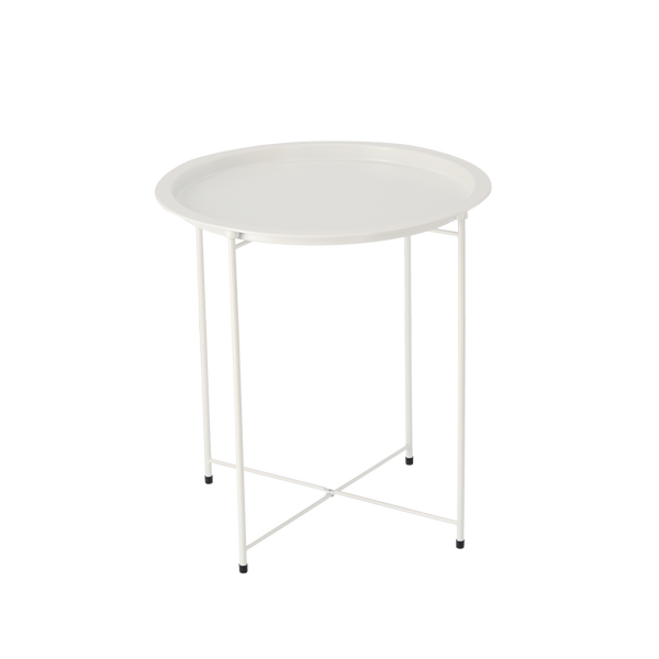STOLIK KAWOWY OKRĄGŁY 47 x 47 x 50,5 CM BIAŁY *1074