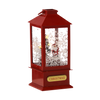 CHRISTMAS LANTERN 9 x 9 x 23 cm WITH LED LIGHT MUSIC BOX - WHITE WITH SNOWMAN / RED WITH SANTA