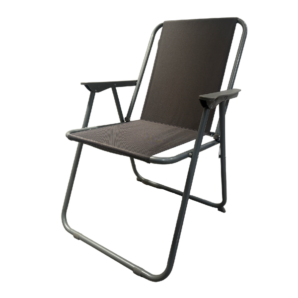 KRZESŁO OGRODOWE SKŁADANE SZARE 53x59x76cm