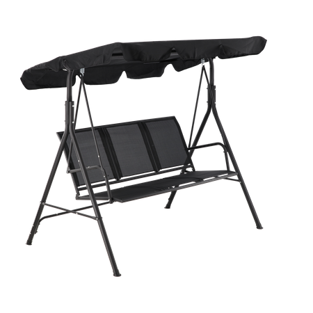 GARDEN SWING WITH TEXTILENE 170 x 110 x 153 cm BLACK *3118