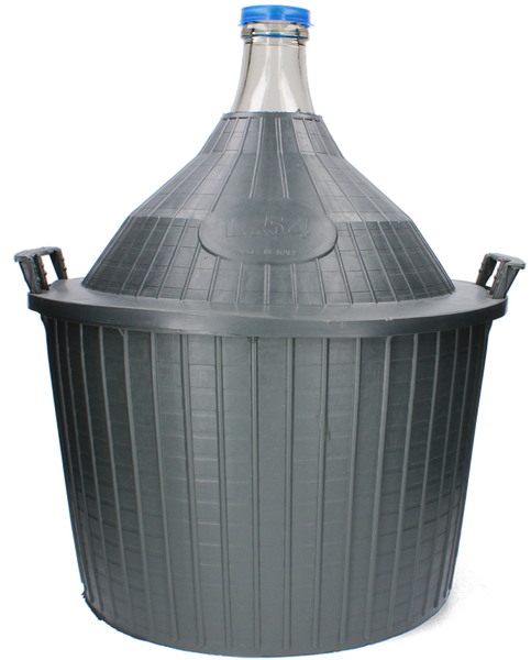 BALLOON 54L WITH NARROW NECK IN BASKET