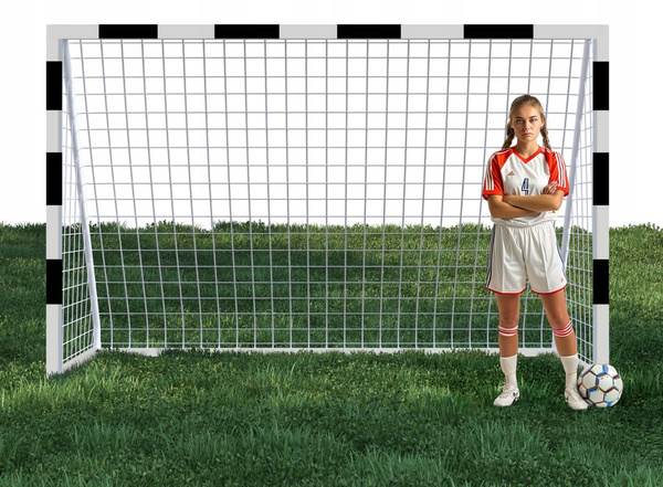 Poarta de fotbal cu plasă 300 x 200 x 90 CM *7543