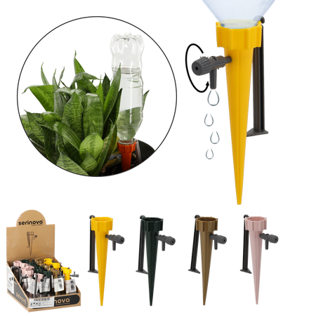 Plant waterer with spout mix colors display box of 24 pcs