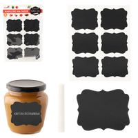 Súprava 18 nálepiek na pohár 6,5 x 5,5 cm + krieda balenie=10 ks *2905