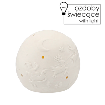 FIGURKA ŚWIĄTECZNA KULA MATOWA LED 11 X 11 X 9,8 CM opak=1szt *3416