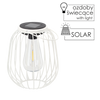 LAMPION SOLARNY METALOWY BIAŁY 19 CM  *8846
