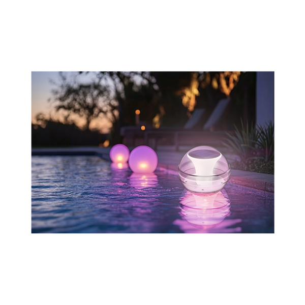 SOLÁRNA LAMPA 10,5 x 10,5 x 10 CM BAZÉNOVÁ 22 LED MULTIKOLOR *6148