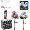 SOLAR LAMP H 68 CM HYDRANGEA 3 LED COLD WHITE MIX COLOR DISPLAY=12PCS