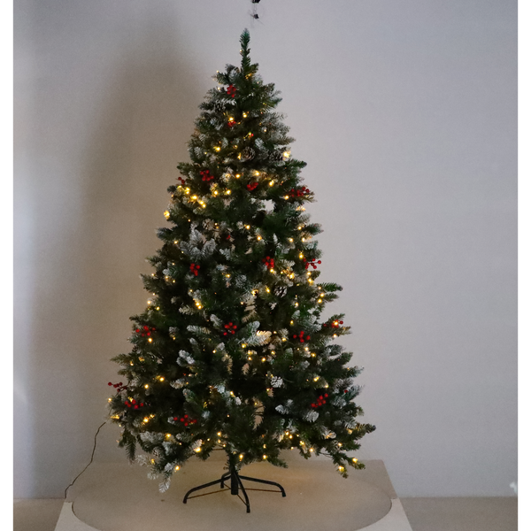 BRAZI ARTIFICIALI 180 CM - ACOPERIT CU VÂSC, CONE, LED *9056