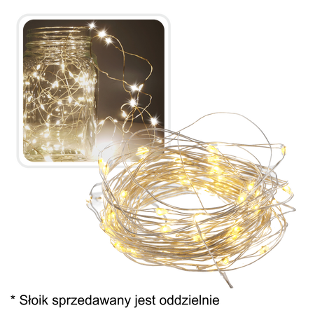 LANTERNĂ CU LED PE BALET DE BRAD CU 20 LAMPIONI opak=20buc *2636