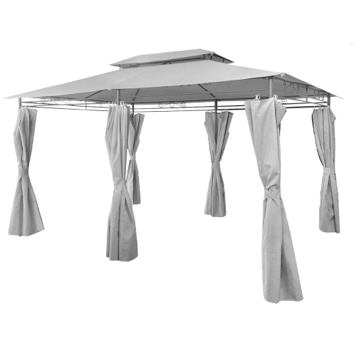 GARDEN GAZEBO GREY 3 X 4M 3 X 4 X H2.6m *5712