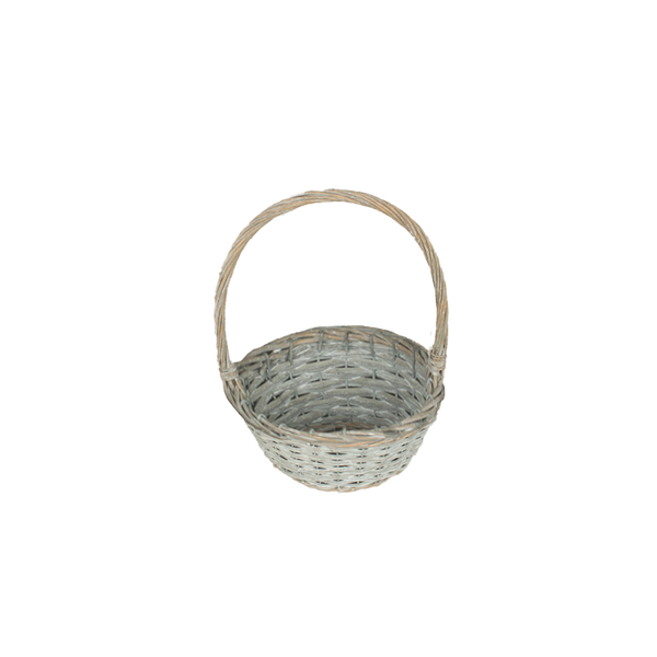 VIDECKÝ KOŠIK 16 x 8 x 24 CM S RÚČKOU - ŠEDÝ *8406