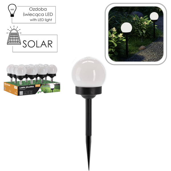 LAMPĂ SOLARĂ BOLĂ 10 x 10 x 33 CM disp.12buc *0717