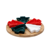 SET FOR SERVING APPETIZERS - 5 TREE-SHAPED BOWLS WITH BAMBOO BOARD