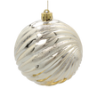 SET OF 4 ORNAMENTS 10 CM CHAMPAGNE/GRAY/WHITE