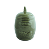3.5L CERAMIC BARREL FOR PICKLES WITH CLIPS GREEN