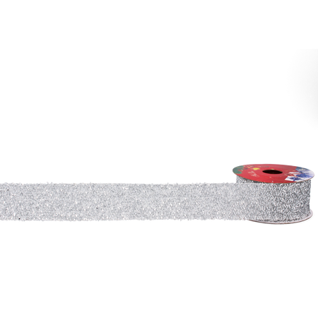 ŚWIĄTECZNA WSTĄŻKA DEKORACYJNA 3,8 CM x 2,7 M MIX KOLORÓW CZERWONY/ZŁOTY/SREBRNY opak=24szt *9768