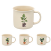 PORCELÁNOVÝ HRNEK 355 ML ROSTLINA V KVĚTINÁČI MIX VZORŮ balení=12ks *7987