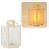 Vianočná LAMPA 11 x 11 x 20,5 CM S LED NÁPLŇOU BIELA *2553