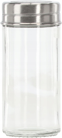 PRZYPRAWNIK OKRĄGŁY 17,3 x 25,8 CM 16 SŁOICZKÓW SREBRNY *9141