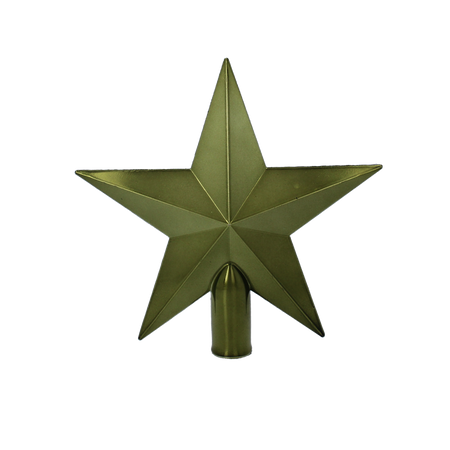 TREE TOPPER 20 CM STAR OLIVE/COPPER/GRAPHITE