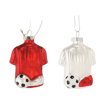 Globă de sticlă - Tricou de fotbal mix de culori 7,9 x 6 x 3 cm ambalaj=6buc *1716