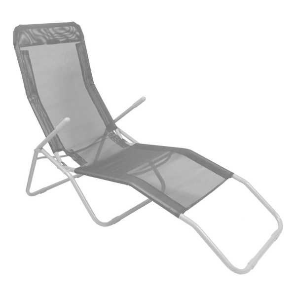 Șezlong de grădină gri 137x58x24/H94 cm *3663