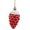 SET OF 2 CHRISTMAS TREE DECORATIONS PINECONE 9 CM