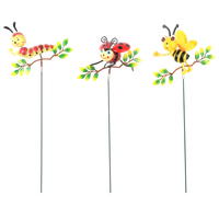 OZDOBA NA PIKU DO DONICY/OGRODU - GĄSIENICA/BIEDRONKA/PSZCZOŁA NA GAŁĄZCE 18 x 8 x 74 CM *9937