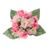 SZTUCZNA WIĄZANKA KWIATÓW RÓŻE I HIBISKUS 25 x 28 x 28 CM MIX KOLORÓW opak=12 szt *2942