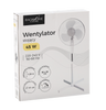 BIELY STOJACÍ VENTILÁTOR 45W