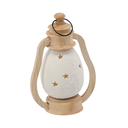 FIGURKA BOŽONÁR. - CERAMICKÝ LAMPIÓN 14,2 X 9 X 20 CM LED balenie=2ks *1315